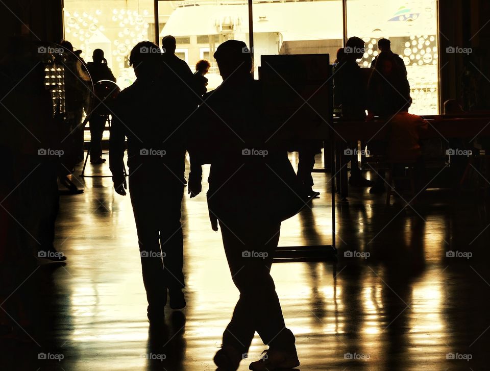 Rush Hour Pedestrians In A Subway Station
