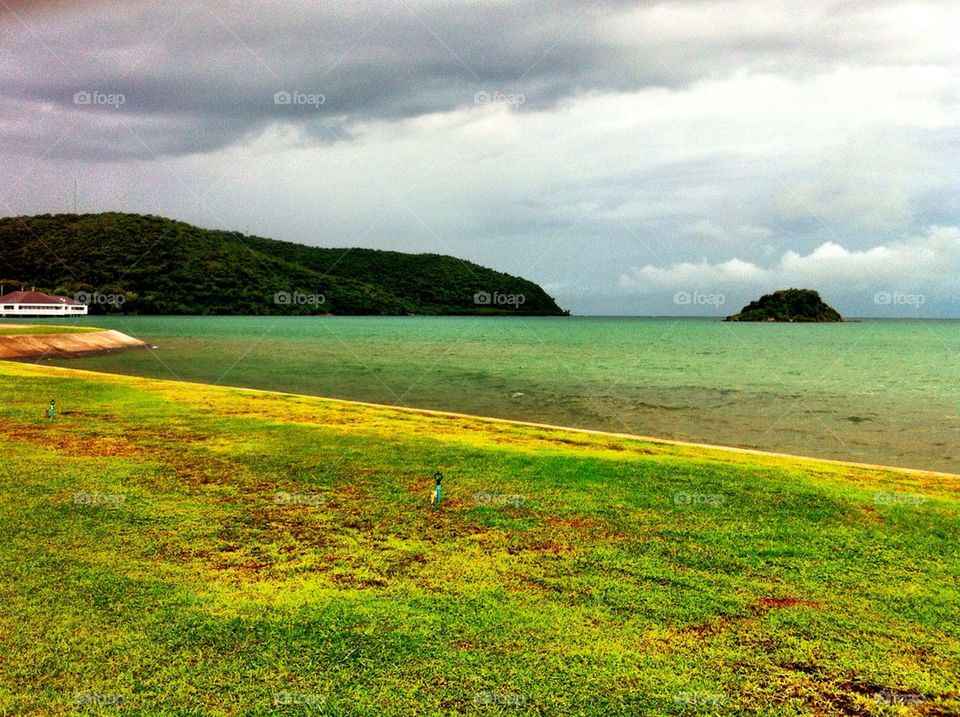 Beautiful mountain and sea