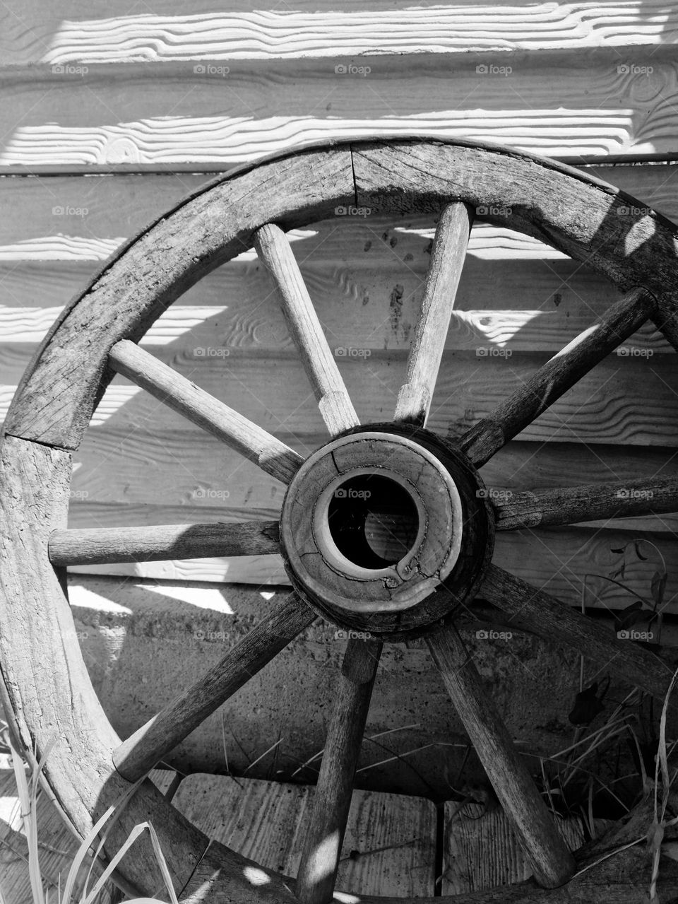 old wooden wheel