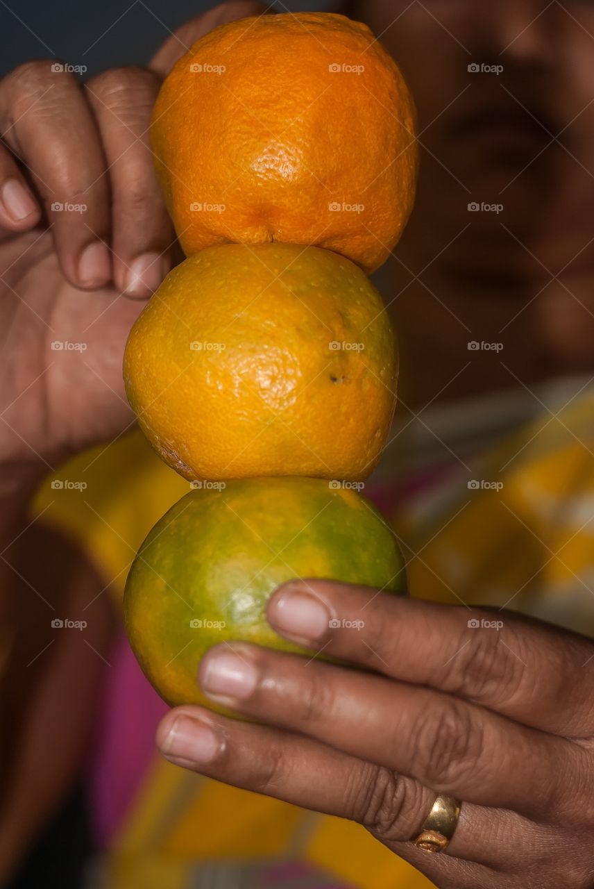 holding food 