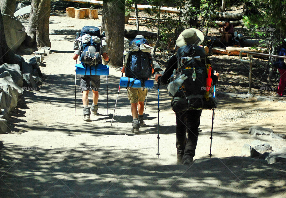 hikers, California