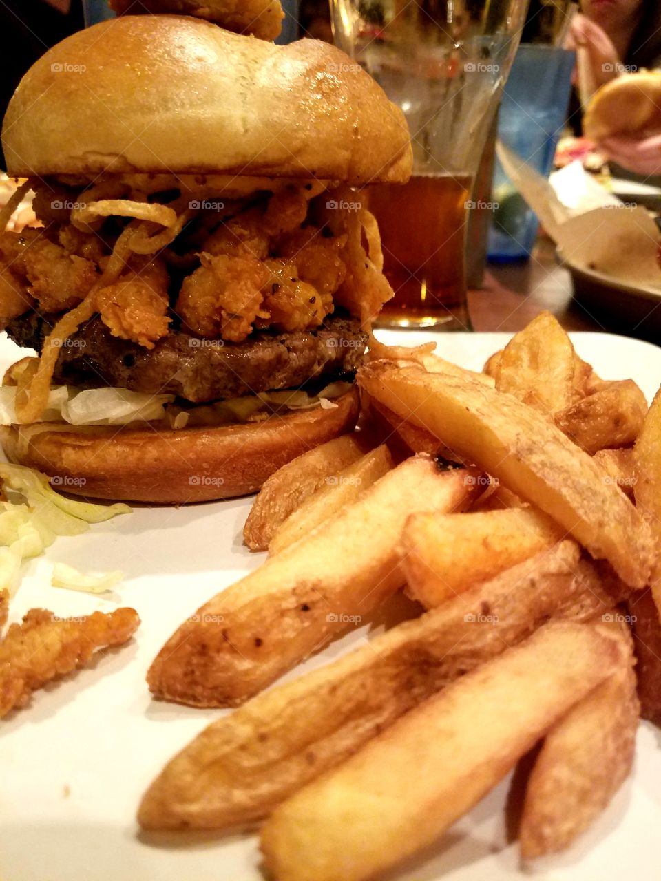 Shrimp on a burger? Yes please.