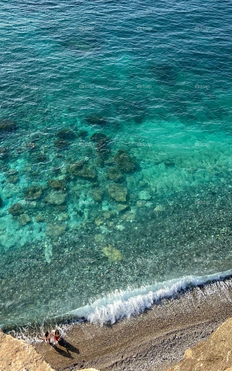 The world from above. The beautiful turquoise waters of Paphos beaches. A place to relax and regain power 