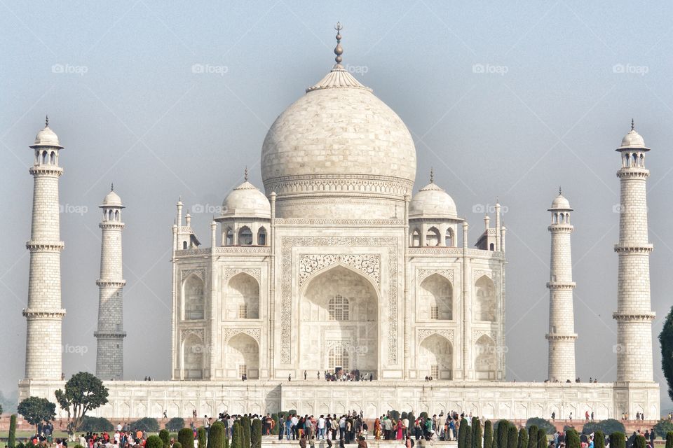 Long Wide shot of The Taj Mahal, Agra, India . Long Wide shot of The Taj Mahal, Agra, India 