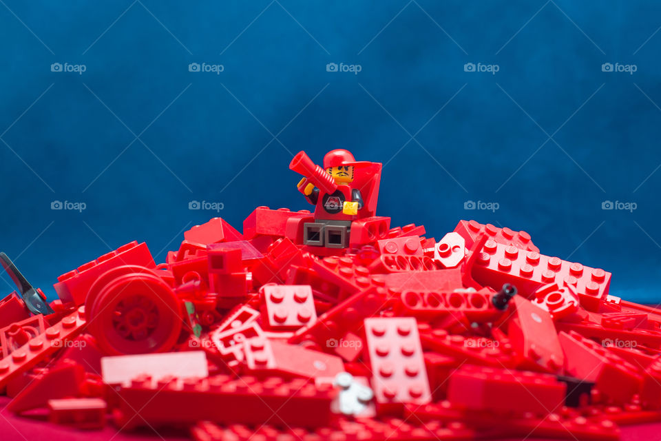 Red Lego mountain 