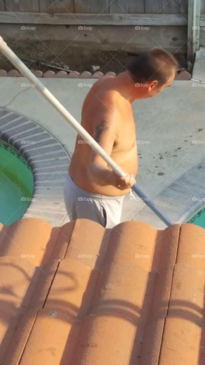 scrub the pool