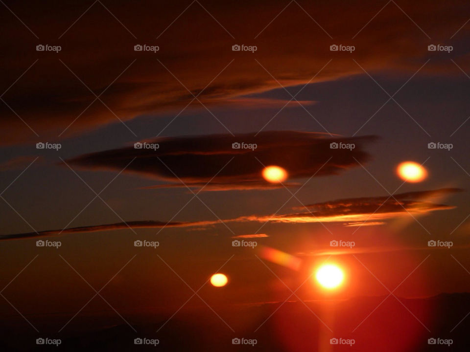 sunset sun plane cloud by shelibeli