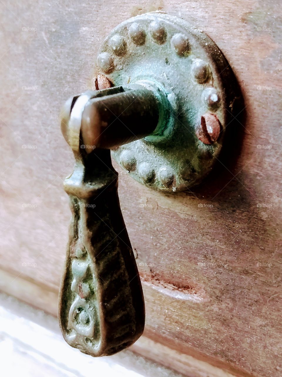 drawer handle retro vintage metal antique  bronze