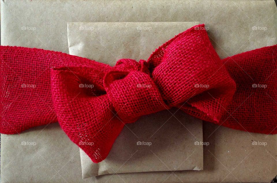 Gift tied with a bow