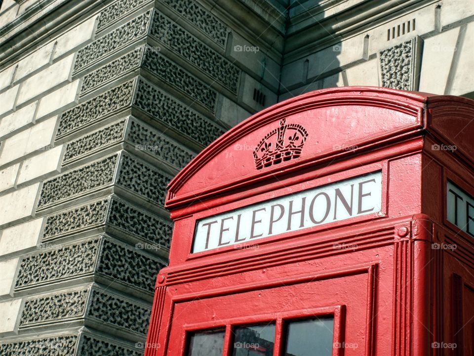 London Phone booth detail