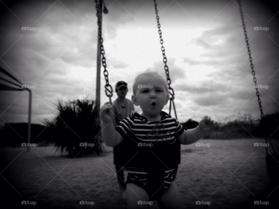 Swinging baby