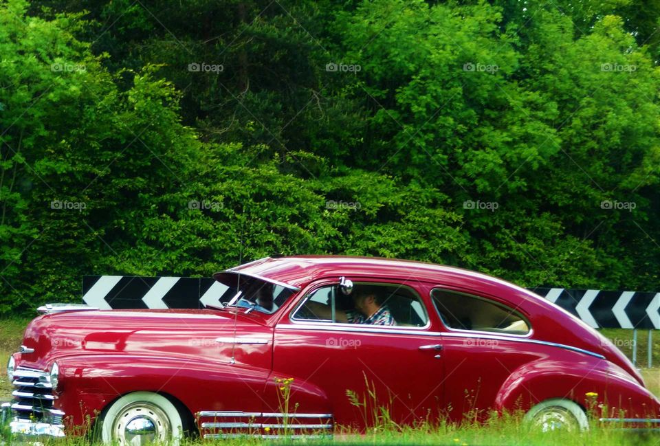 classic red car