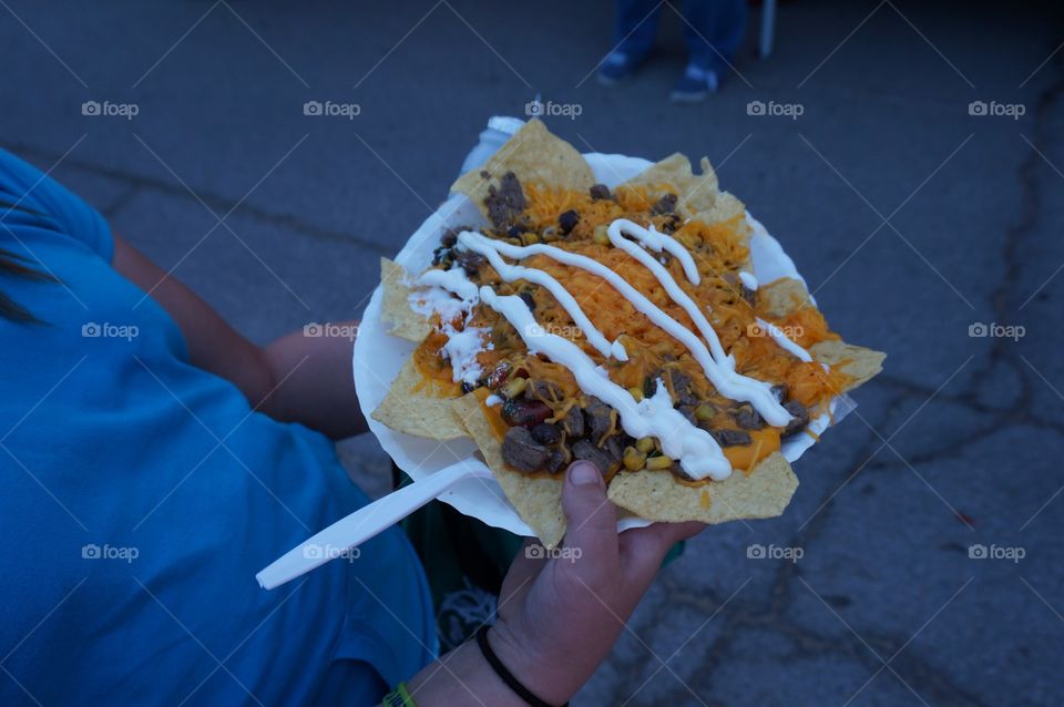 Close-up of person holding food