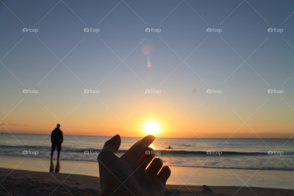 cancun beach ocean sunset by Elina