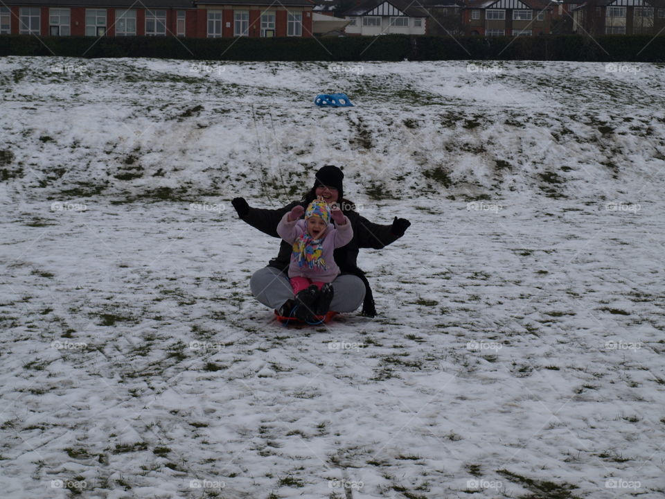 Mother and daughter family fun