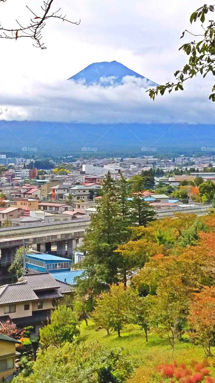 Spectacular view of mount Fuji,  Japan