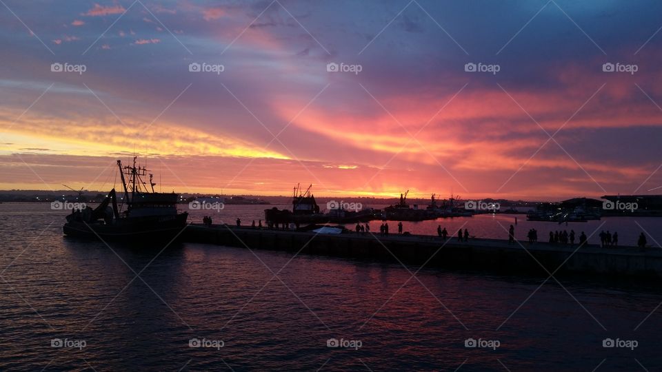 Embarcadero sunset. taken in seaport village while at work