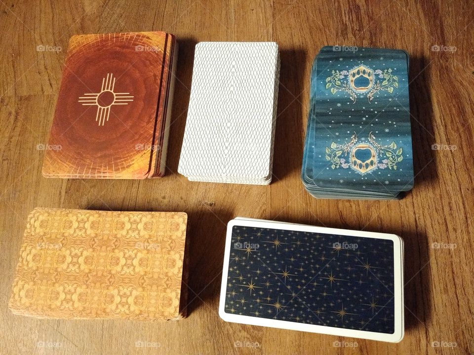 Tarot and oracle card decks