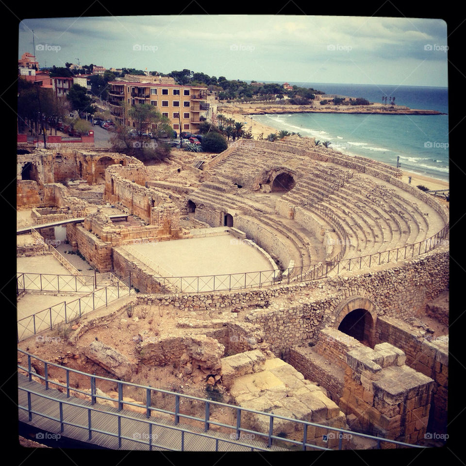 rome sea tarragona amphitheater by tony__stark