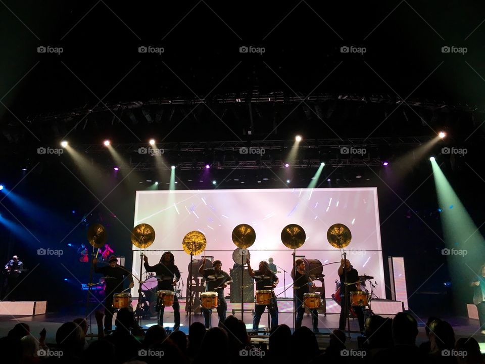 Drummers on stage