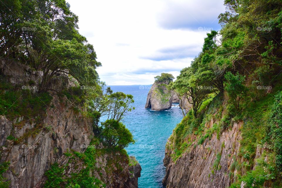 Perfect view of the coast of Asturias in Spain 