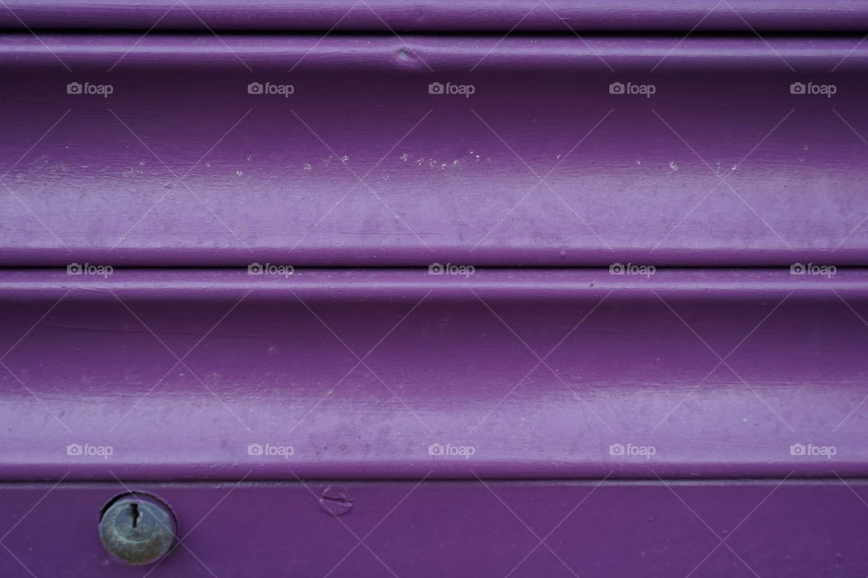 Close-up of closed purple shutter