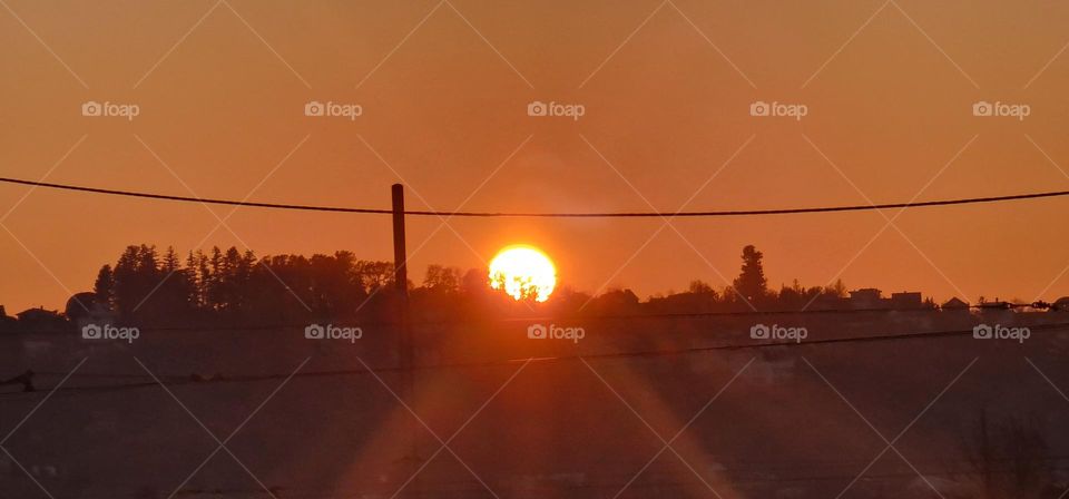 Last minutes od sunset