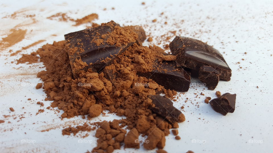 Chocolate with coca powder