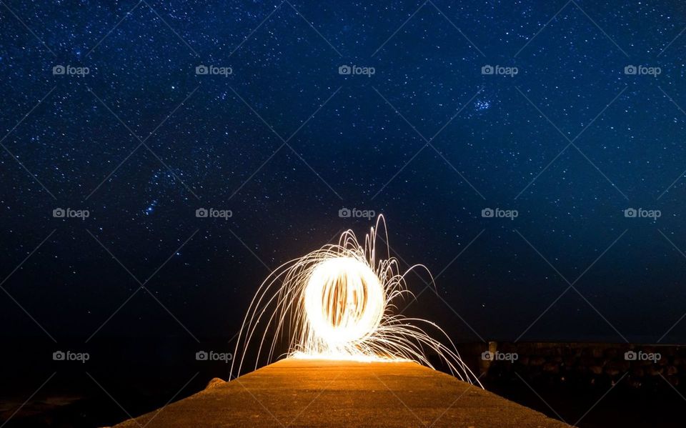 Steelwool Photograph. Had an amazing night in Norway, Rogaland near Jæren, a beautyfull place near the ocean in the South.