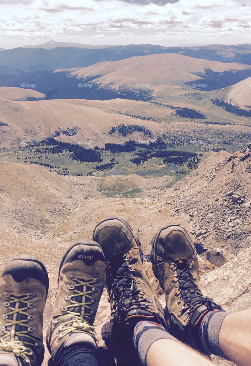 The boots take a well deserved rest after summiting Mt. Bierdstat 