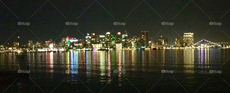 San Diego Skyline Reflection