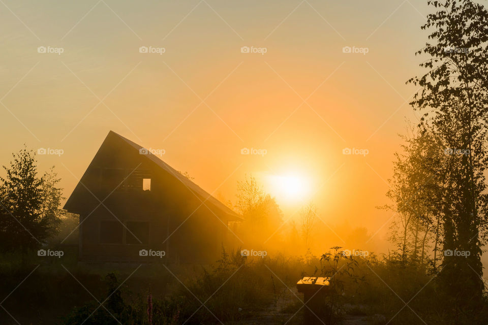 Sunrise in rural