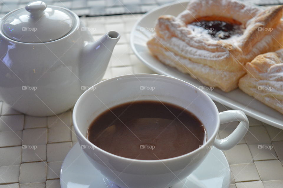 Close-up of breakfast