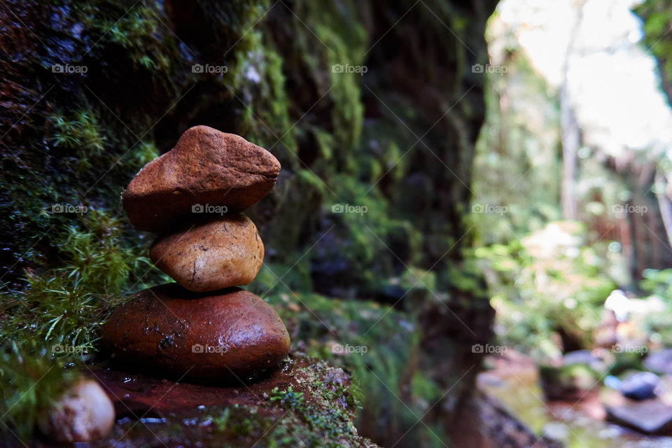 Tower of stones from Sussuarana waterfall - Jalapao Brazil