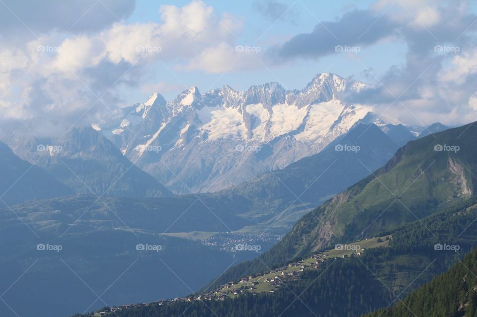 View of Swiss Alps
