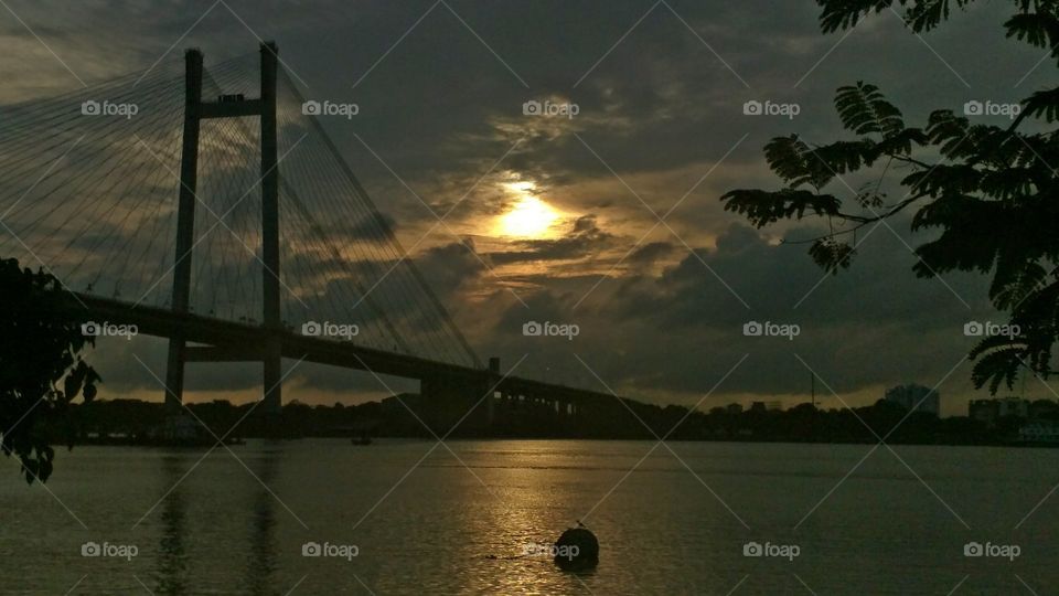 Water, Bridge, Sunset, Dawn, River
