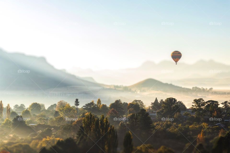 My favourite landscape shot of a hot air balloon 