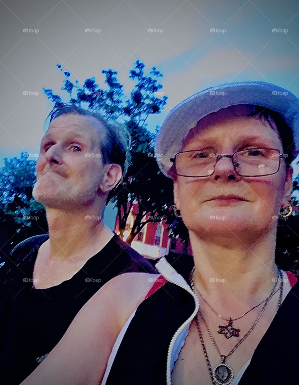 Here we are both after doing our laundry and waiting for our takeout food from the Mexican taco stand at 48th St and Vernon Jackson Ave in Long Island City, Queens, NY. It’s just before nightfall. The photo was taken in July of 2021. Hypnotic Prod.