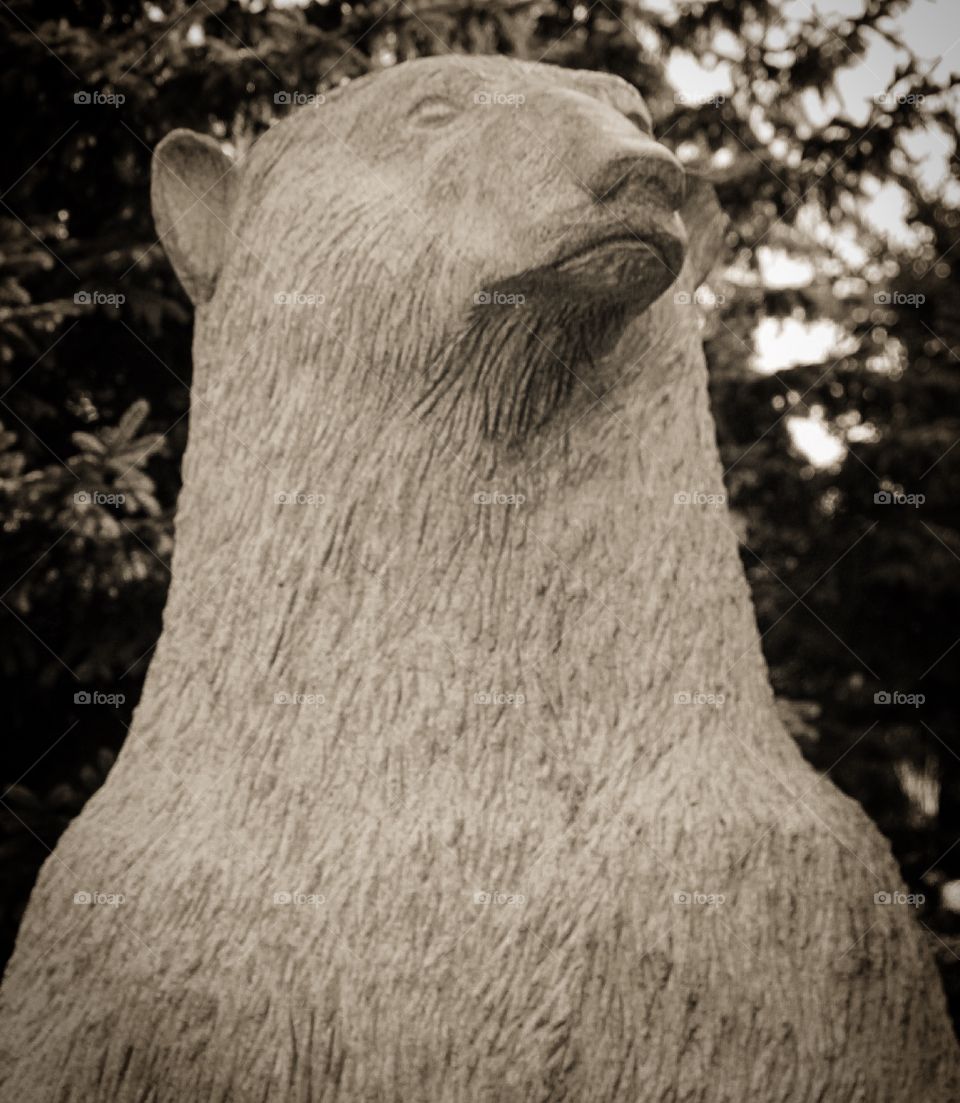 Polar bear statue 