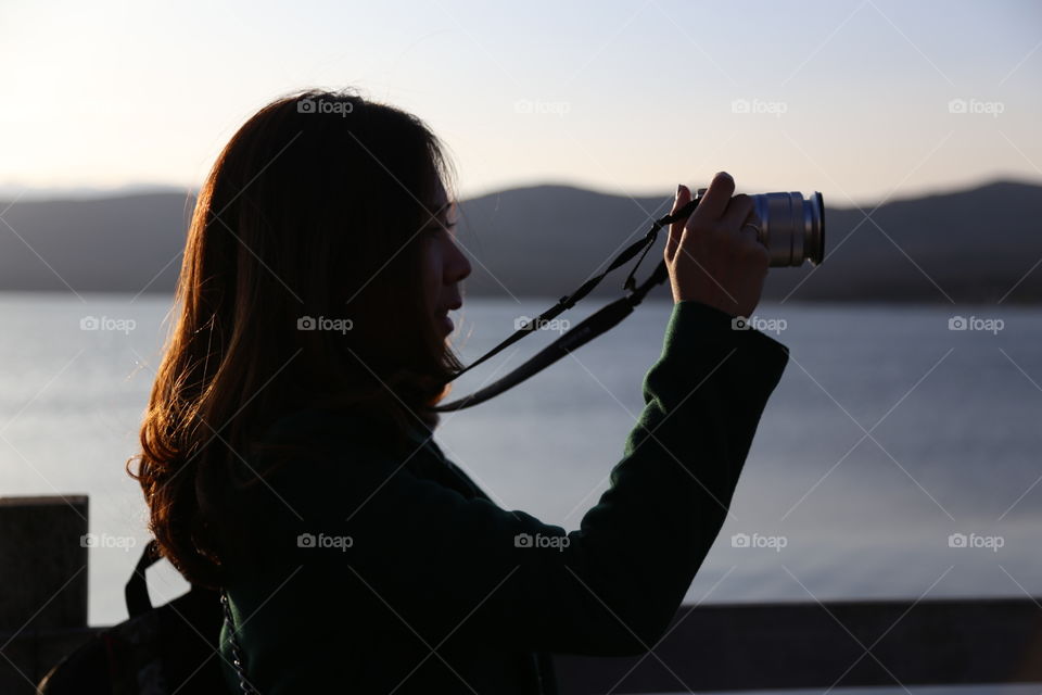 Women taking a photo 