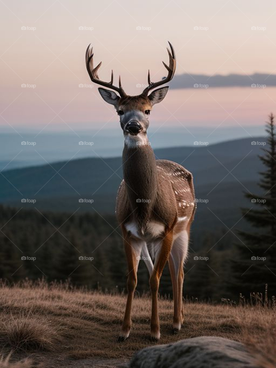 Beautiful gazelle on the mountain