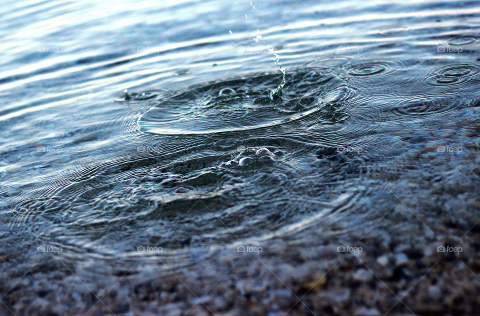 Circles on the sea