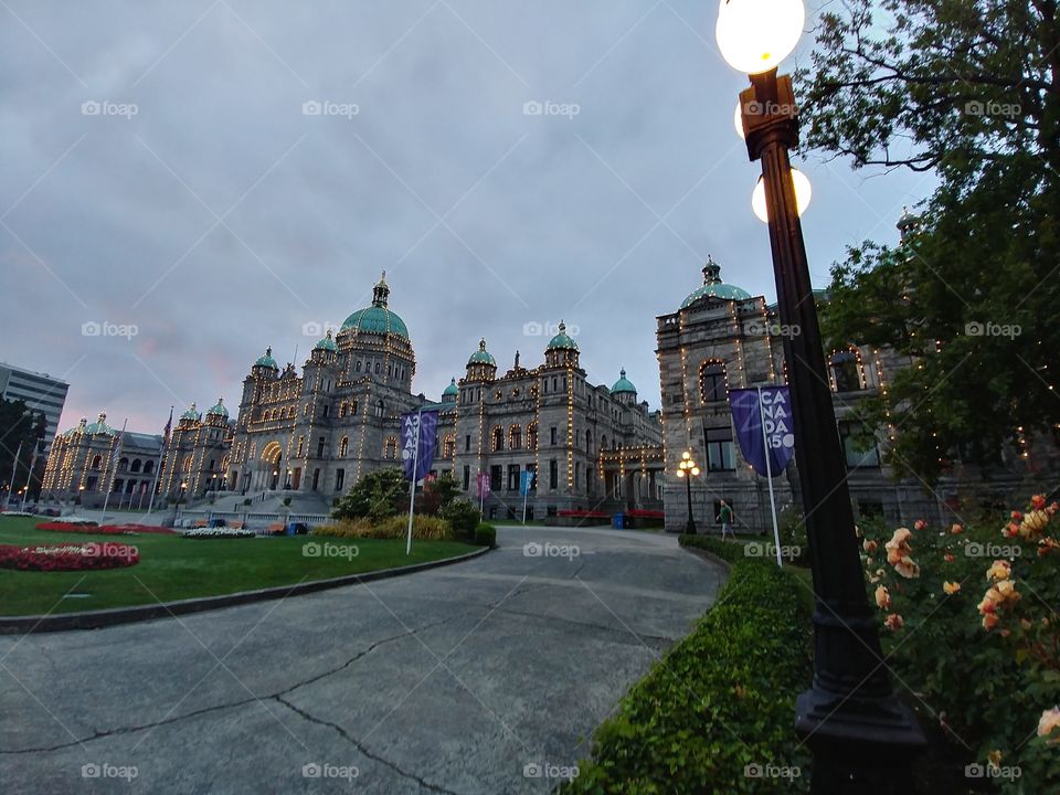 British Columbia Parliament Building at Sunrise