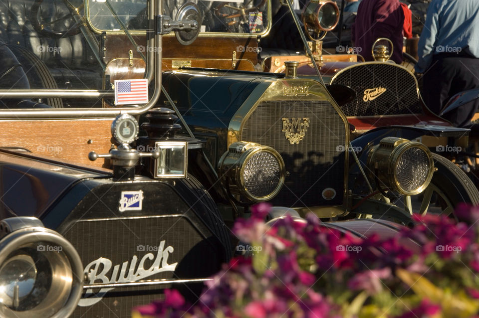 Antique cars at a car show