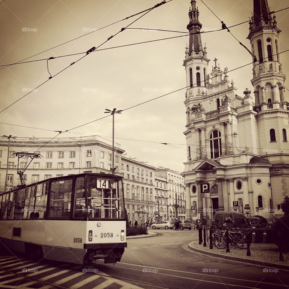 Cityscape in Warsaw