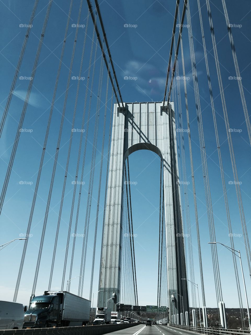 Bridge under blue sky