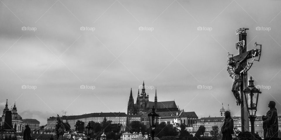 Charles bridge panorama