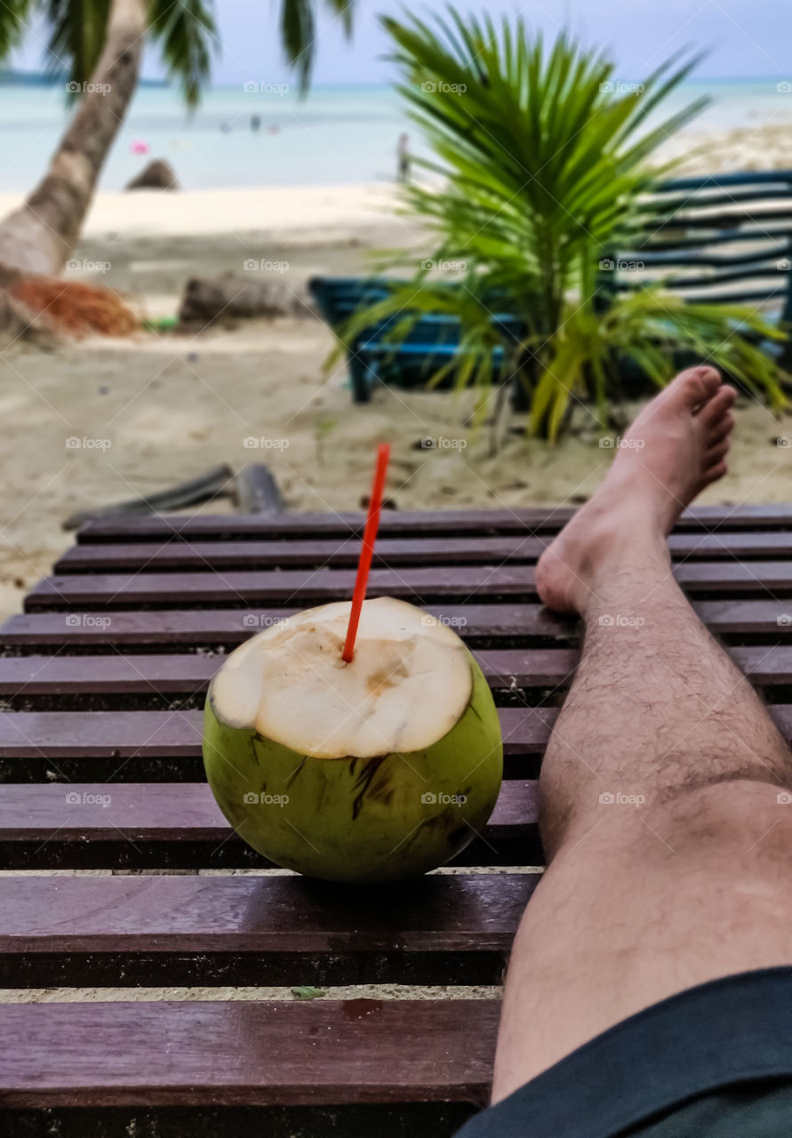 when it's summer you don't go on beach and drink coconut water can it happen ? No