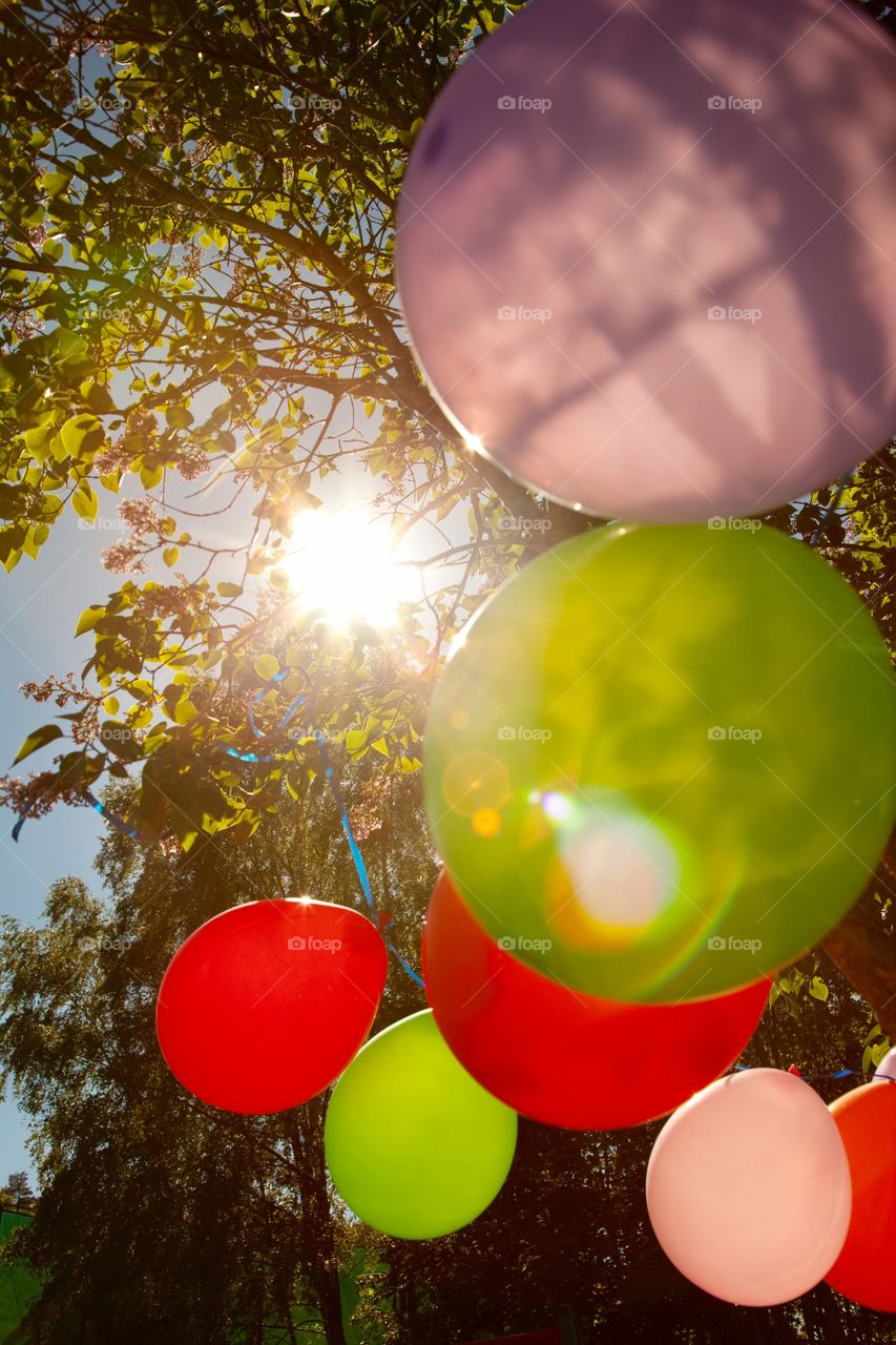 Summer party, ballons and sunshine