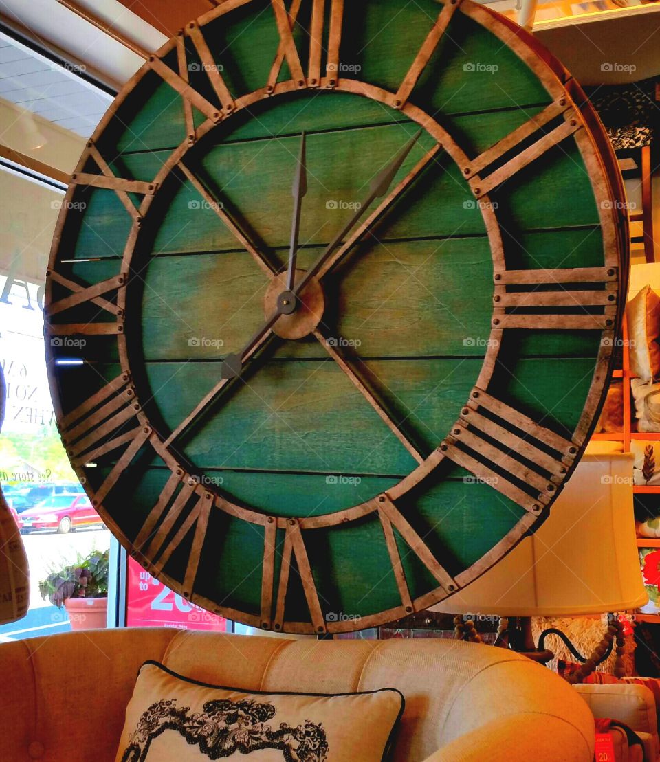 Large wooden clock